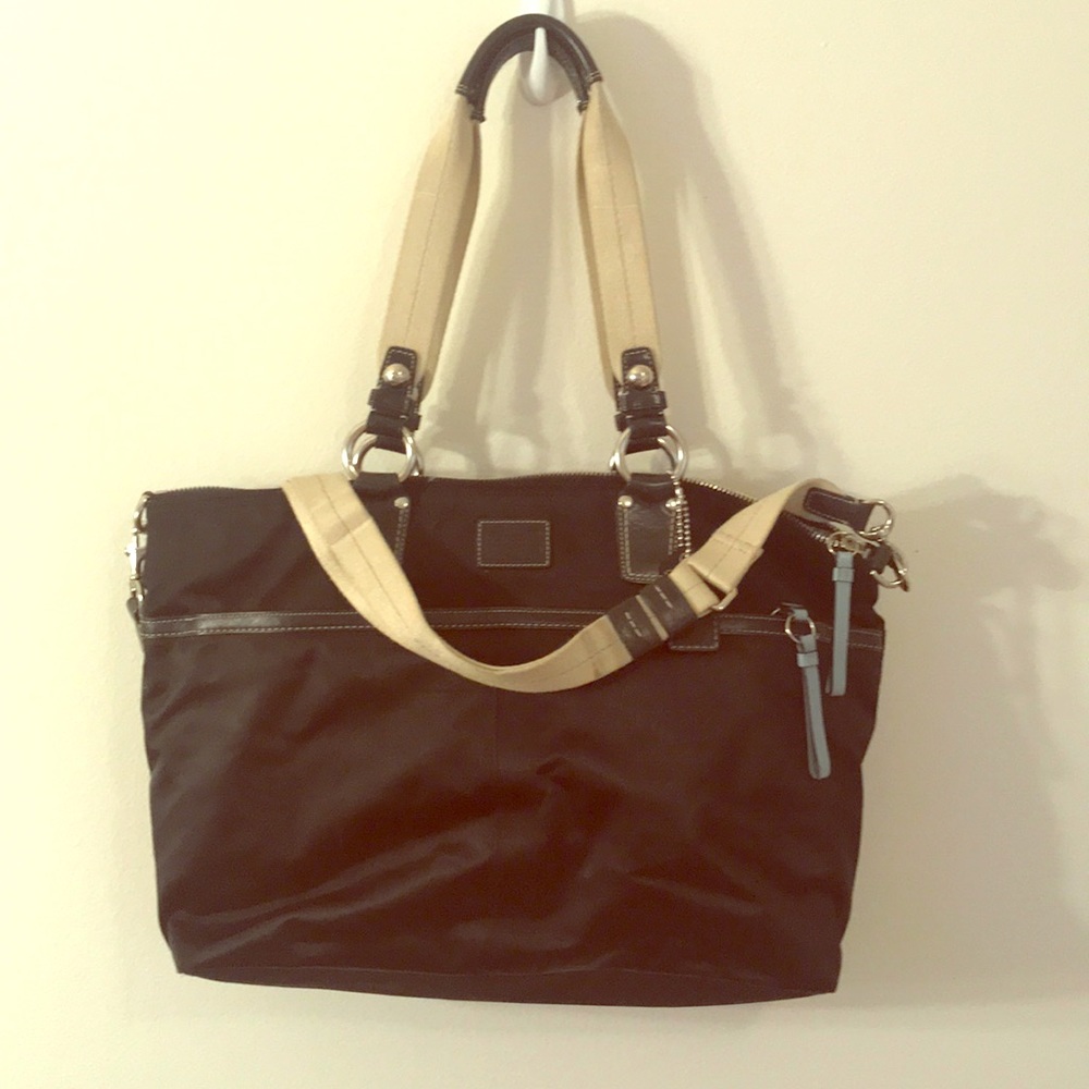 Coach Diaper Bag with handles and shoulder strap